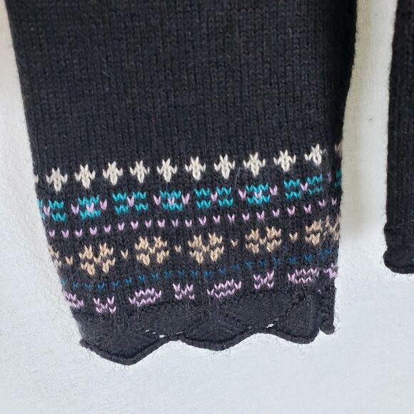 Eddie Bauer Collectibles Womens Cardigan Angora Fair Isle Beaded Nordic Size M - Picture 7 of 11
